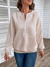 Load image into Gallery viewer, Half Zip Hoodie with Pocket