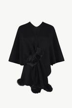 Load image into Gallery viewer, Surplice Neck Pom-Pom Trim Poncho