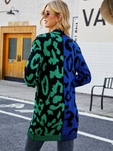Load image into Gallery viewer, Leopard Button Down Longline Cardigan