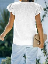 Load image into Gallery viewer, Round Neck Cap Sleeve Sweater