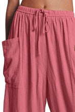 Load image into Gallery viewer, Full Size Pocketed Drawstring Wide Leg Pants