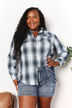 Load image into Gallery viewer, Double Take Plaid Dropped Shoulder Shirt