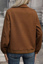 Load image into Gallery viewer, Textured Zip Up Collared Neck Jacket