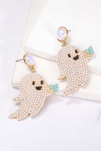 Load image into Gallery viewer, Ghost Shape Synthetic Pearl Dangle Earrings