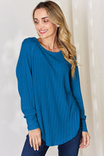Load image into Gallery viewer, Basic Bae Full Size Ribbed Round Neck Slit T-Shirt