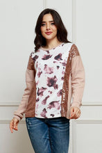 Load image into Gallery viewer, Sequin Animal Print Round Neck Sweatshirt