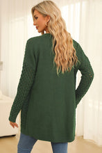Load image into Gallery viewer, Open Front Dropped Shoulder Cardigan with Pockets
