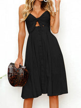Load image into Gallery viewer, Cutout Smocked Sweetheart Neck Cami Dress