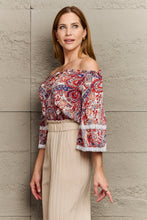 Load image into Gallery viewer, Off Shoulder Bohemian Style Blouse
