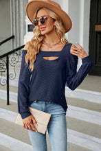 Load image into Gallery viewer, Cold Shoulder Square Neck Cutout Blouse