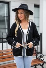 Load image into Gallery viewer, Waffle Knit V-Neck Cardigan with Pocket
