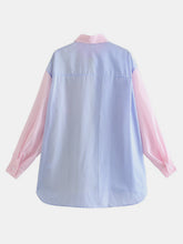 Load image into Gallery viewer, Pocketed Color Block Long Sleeve Shirt