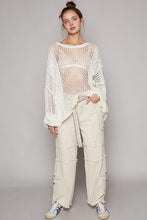 Load image into Gallery viewer, POL Openwork Long Sleeve Knit Cover Up