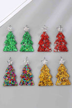 Load image into Gallery viewer, Christmas Tree Acrylic Earrings