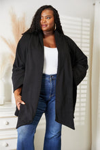 Load image into Gallery viewer, HEYSON Full Size Open Front Cardigan with Scarf Design