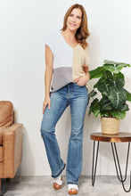 Load image into Gallery viewer, Double Take Color Block V-Neck Knit Top