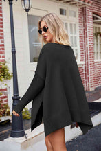 Load image into Gallery viewer, V-Neck Slit Exposed Seam Sweater