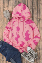 Load image into Gallery viewer, Printed Drawstring Kangaroo Pocket Hoodie