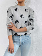 Load image into Gallery viewer, Patterned Drop Shoulder Sweater