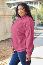 Load image into Gallery viewer, Basic Bae Full Size Ribbed Exposed Seam Mock Neck Knit Top