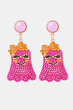 Load image into Gallery viewer, Smiling Ghost Shape Synthetic Pearl Earrings