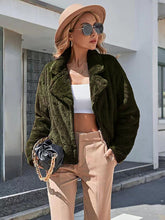 Load image into Gallery viewer, Plush Open Front Dropped Shoulder Jacket