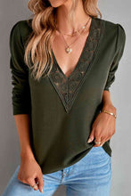 Load image into Gallery viewer, Lace Trim V-Neck Top