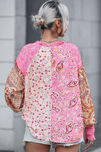 Load image into Gallery viewer, Printed Buttoned Lantern Sleeve Shirt