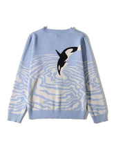 Load image into Gallery viewer, Printed V-Neck Long Sleeve Sweater