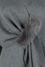 Load image into Gallery viewer, Surplice Neck Pom-Pom Trim Poncho