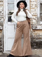Load image into Gallery viewer, Plus Size Pocketed Flare Pants