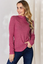 Load image into Gallery viewer, Basic Bae Full Size Ribbed Mock Neck Long Sleeve T-Shirt