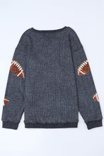 Load image into Gallery viewer, Sequin Football Patch Corduroy Sweatshirt