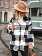 Load image into Gallery viewer, Plaid Collared Neck Button Down Jacket