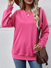 Load image into Gallery viewer, Round Neck Long Sleeve Sweatshirt