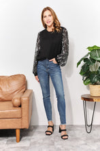Load image into Gallery viewer, And The Why  Full Size Foil Printed Sleeve Top