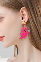 Load image into Gallery viewer, Ghost Shape Synthetic Pearl Dangle Earrings