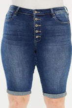 Load image into Gallery viewer, Kancan Full Size Cat's Whiskers Button Fly Denim Shorts
