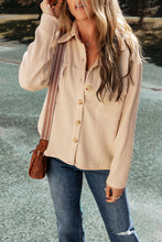 Load image into Gallery viewer, Pocketed Button Up Dropped Shoulder Jacket