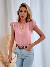 Load image into Gallery viewer, Swiss Dot Cap Sleeve Blouse