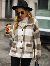Load image into Gallery viewer, Plaid Collared Neck Button Down Jacket