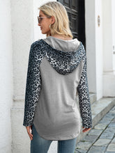 Load image into Gallery viewer, Leopard Raglan Sleeve Hoodie