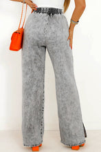 Load image into Gallery viewer, Slit Drawstring Jeans with Pockets