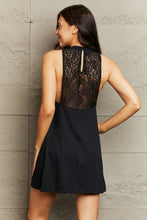 Load image into Gallery viewer, Spliced Lace Round Neck Sleeveless Dress