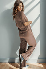 Load image into Gallery viewer, Round Neck Top and Pants Set