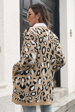 Load image into Gallery viewer, Leopard Open Front Cardigan with Pockets