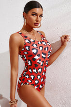 Load image into Gallery viewer, Full Size Tie-Dye Crisscross Back One-Piece Swimsuit