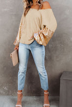 Load image into Gallery viewer, Sequin Waffle-Knit Blouse