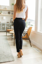 Load image into Gallery viewer, Edith Mid Rise Classic Slim Jeans in Black