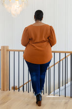 Load image into Gallery viewer, Enjoy This Moment V Neck Blouse In Toffee